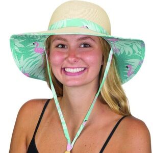 Jacobson pelican hat, features an inner brim tie and chin tie.